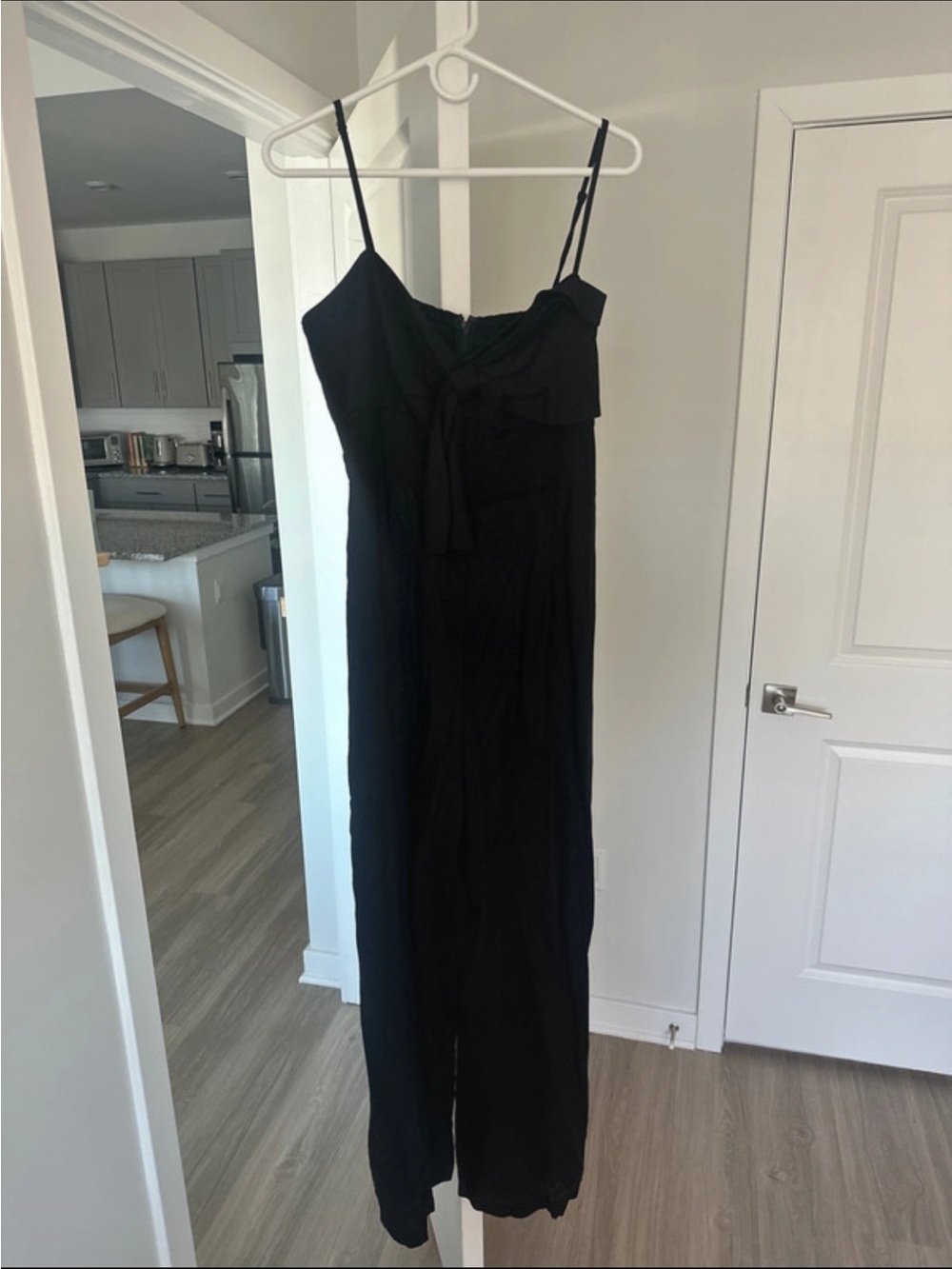 Hutch Black Strapless Jumpsuit with Front Tie